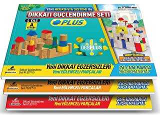 Dikkati Güçlendirme Seti Plus 3 Kitap Materyalsiz - 4 Yaş - Adeda Yayınları