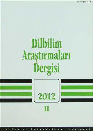 Dilbilim Araştırmaları Dergisi: 2012 - 2