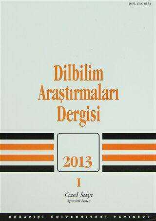 Dilbilim Araştırmaları Dergisi: 2013 - 1