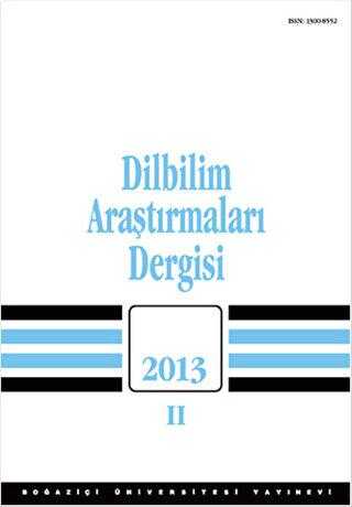 Dilbilim Araştırmaları Dergisi: 2013 - 2