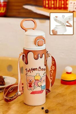 Diller D9260 Toffee Bear Figürlü 520Ml Paslanmaz Çelik Termos - 1