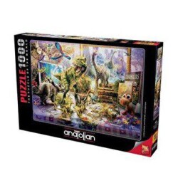 Anatolian Puzzle 1000 Parça Dinozorlar Sahnede - Anatolian