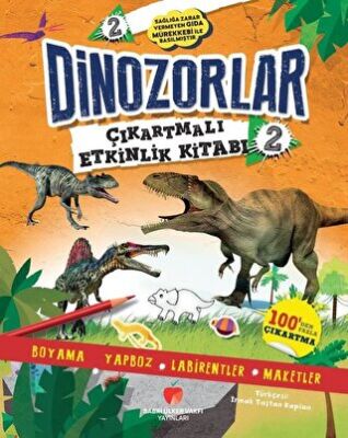 Dinozorlar Çıkartmalı Etkinlik Kitabı 2 kapağı