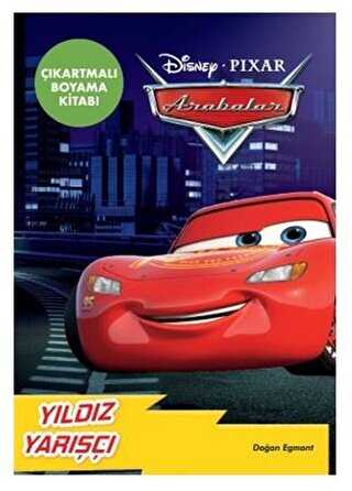 Disney Pixar Arabalar Yıldız Yarışçı Çıkartmalı Boyama Kitabı
