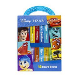 Disney Pixar Toy Story, Cars, Finding Nemo, and More! - My First Library 12 Board Book Block Set - Pi Kids