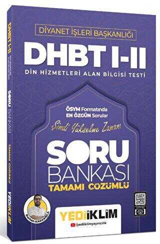 Yediiklim Yayınları Diyanet İşleri Başkanlığı DHBT I-II Tamamı Çözümlü Soru Bankası