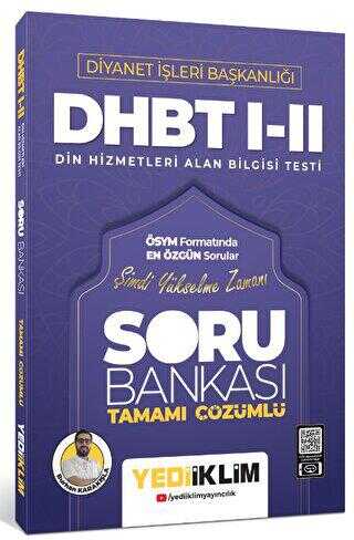 Yediiklim Yayınları Diyanet İşleri Başkanlığı DHBT I-II Tamamı Çözümlü Soru Bankası - 1