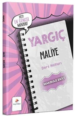 Dizgi Kitap 2022 Yargıç Maliye Ders Notları - 1