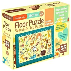 Hayvanlar İngilizce Alfabe Ara Bul Yer Puzzle - 1