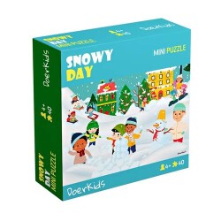 Kar Eğlencesi Mini Puzzle 40 Parça - Doerkids