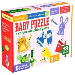 Renkli Hayvanlar Baby Puzzle - Doerkids