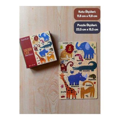 Safari Vahşi Hayvanlar Mini Puzzle 40 Parça - 2