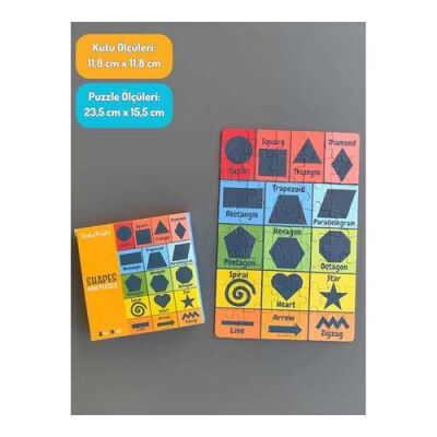 Şekiller Mini Puzzle 40 Parça - 2