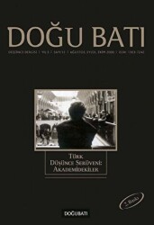 Doğu Batı Düşünce Dergisi Yıl: 3 Sayı: 12 - Türk Düşünce Serüveni: Akademidekiler - Doğu Batı Dergileri