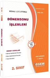 2. Sınıf 3. Yarıyıl Dönemsonu İşlemleri Konu Anlatımlı Soru Bankası - Kod 260 - Egem Eğitim Yayınları
