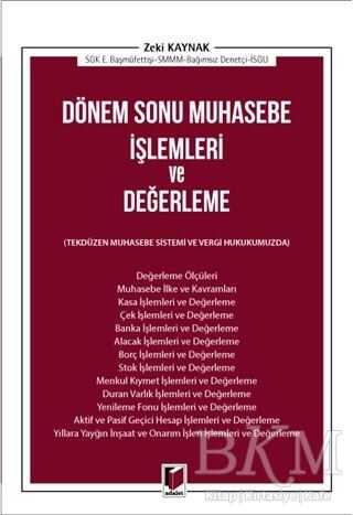 Dönem Sonu Muhasebe İşlemleri ve Değerleme - Adalet Yayınevi