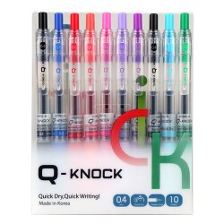Dong-A Q-Knock 10 Renk 0.4 Mm Jel Kalem Seti - Dong-A