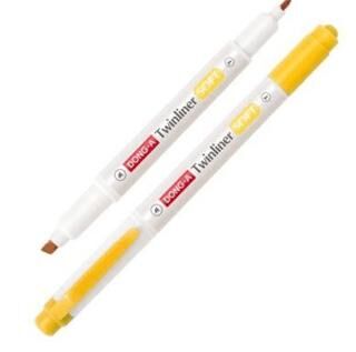 Dong-A Twinliner Soft Fosforlu Kalem Altın Sarı No 73 - 1