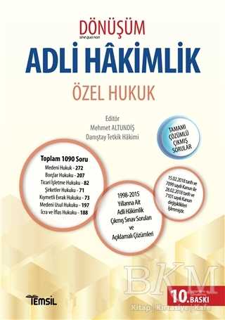 Dönüşüm Adli Hakimlik - Özel Hukuk - Temsil Kitap