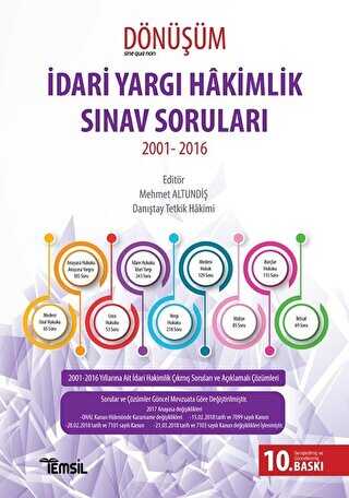 Dönüşüm İdari Yargı Hakimlik Sınav Soruları - Temsil Kitap