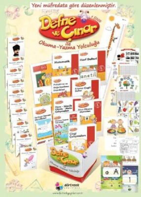 Dört Renk Yayınları Defne Ve Çınar Okuma Yazma Seti - 1