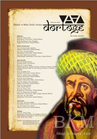 Dörtöğe Felsefe ve Bilim Tarihi Yazıları Hakemli Dergi Yıl: 6 Sayı: 12 - Dörtöğe Dergisi