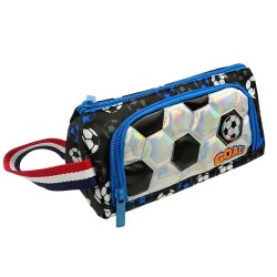 Dream Vest Futbol Mavi İpli Önü Kabartmalı Çift Gözlü Kalem Kutu U2099 - 2