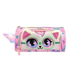 Dream Vest Gözlüklü Kedi İpli Önü Kabartmalı Çift Gözlü Kalem Kutu U2099 - Ceren