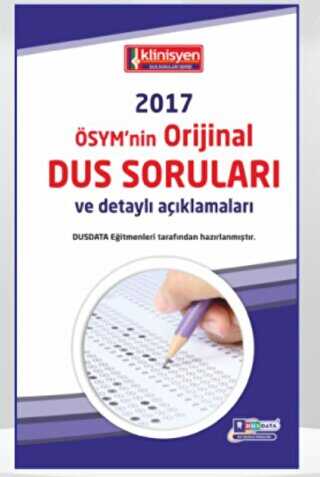 DUSDATA DUS Çıkmış Soruları Serisi - ÖSYM`nin Orijinal 2017 - 1