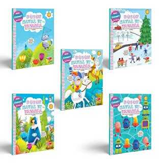 Düşün, Hayal Et ve Tasarla 5`li Etkinlik Seti - Dikkat Atölyesi Yayınları