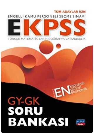 Nobel Sınav Yayınları E-KPSS Türkçe-Matematik-Tarih-Vatandaşlık GY-GK Soru Bankası