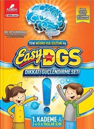 Easy DGS Dikkati Güçlendirme Seti 3 - 4 - 5 - 6 Yaşlar İçin 1. Kademe A - Adeda Yayınları