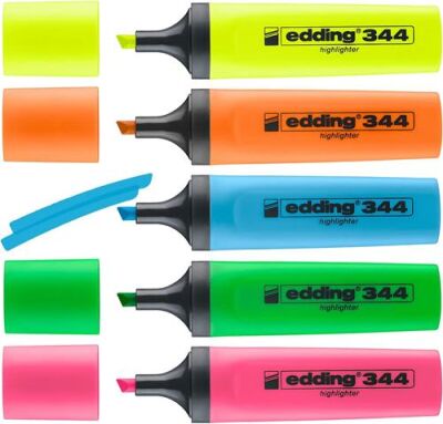 Edding 344 Fosforlu Kalem 5Li Set - 2