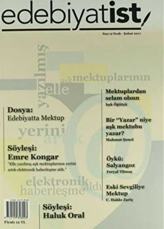 Edebiyatist Dergisi Sayı: 9 Ocak - Şubat 2017 - Edebiyatist Dergisi Yayınları
