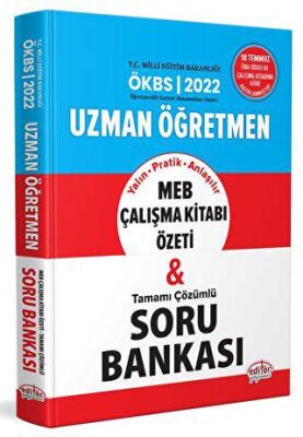 Editör Yayınevi 2022 Uzman Öğretmen MEB Çalışma Kitabı Özeti ve Tamamı Çözümlü Soru Bankası - 1