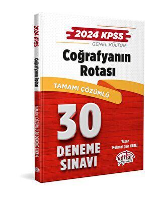 Editör Yayınevi 2024 KPSS Coğrafyanın Rotası Tamamı Çözümlü 30 Deneme Sınavı - 1