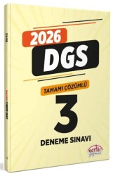 2026 DGS Tamamı Çözümlü 3 Deneme Sınavı - Editör Yayınevi