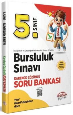 Editör Yayınevi 5. Sınıf Bursluluk Sınavı Soru Bankası - Karekod Çözümlü - 1