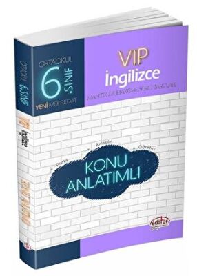 Editör Yayınevi 6. Sınıf VIP İngilizce Konu Anlatımlı - 1