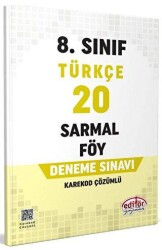 Editör Yayınevi 8. Sınıf Türkçe 20 Sarmal Föy Deneme Sınavı - Editör Yayınevi