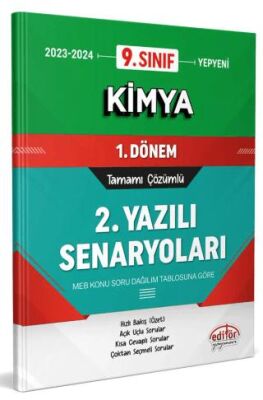 Editör Yayınevi 9. Sınıf Kimya 1. Dönem Ortak Sınavı 2. Yazılı Senaryoları Tamamı Çözümlü - 1