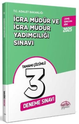 Editör Yayınevi İcra Müdür ve Müdür Yardımcılığı 3 Deneme Tamamı Çözümlü Deneme Sınavı - 1