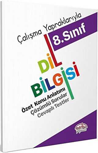 Editör Yayınevi Editör Yayınları 8. Sınıf Dil Bilgisi Özet Konu Anlatımı