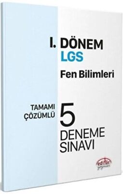 Editör Yayınevi Editör Yayınları 8. Sınıf LGS Fen Bilimleri 1. Dönem 5 Deneme - 1