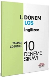 Editör Yayınevi Editör Yayınları 8. Sınıf LGS İngilizce 1. Dönem 10 Deneme - Editör Yayınevi