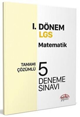 Editör Yayınevi Editör Yayınları 8. Sınıf LGS Matematik 1. Dönem 5 Deneme - 1