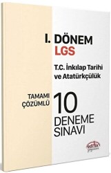 Editör Yayınevi Editör Yayınları 8. Sınıf LGS TC İnkılap Tarihi ve Atatürkçülük 1. Dönem 10 Deneme - Editör Yayınevi
