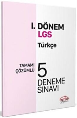 Editör Yayınevi Editör Yayınları 8. Sınıf LGS Türkçe 1. Dönem 5 Deneme - 1