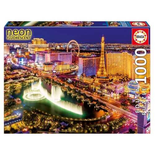 Educa Puzzle - 1000 Parça - Neon Puzzle - Las Vegas