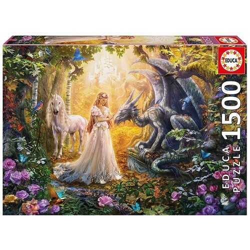 Educa Puzzle - 1500 Parça - Dragon Princess And Unicorn